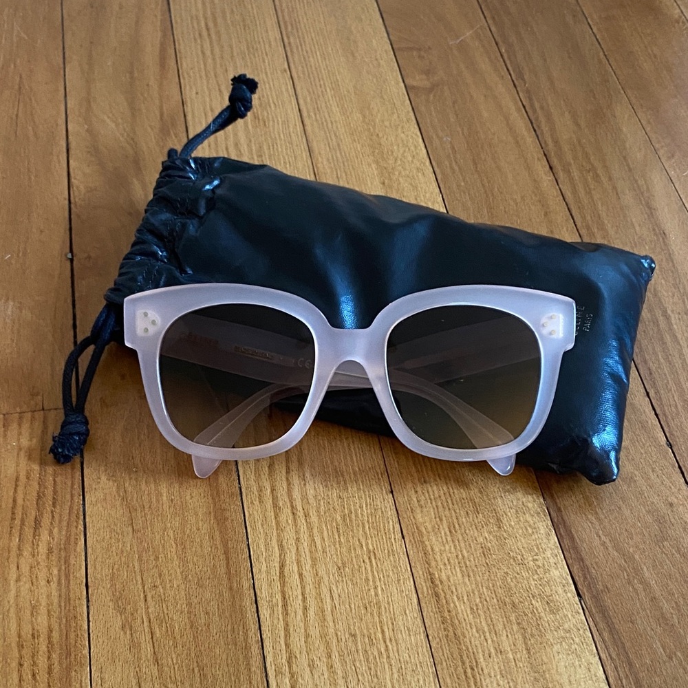 Celine 54mm Square Sunglasses in milky pink/brown